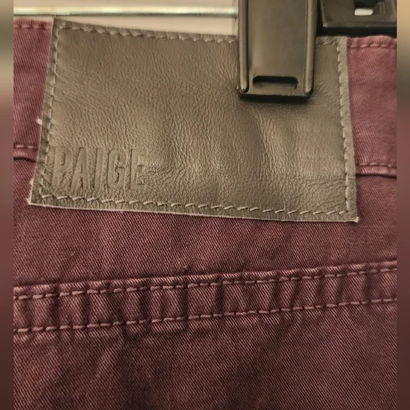 PAIGE Men's Normandie Slim Straight Leg Jean in Vintage Plum color size 36x33 - Picture 10 of 13
